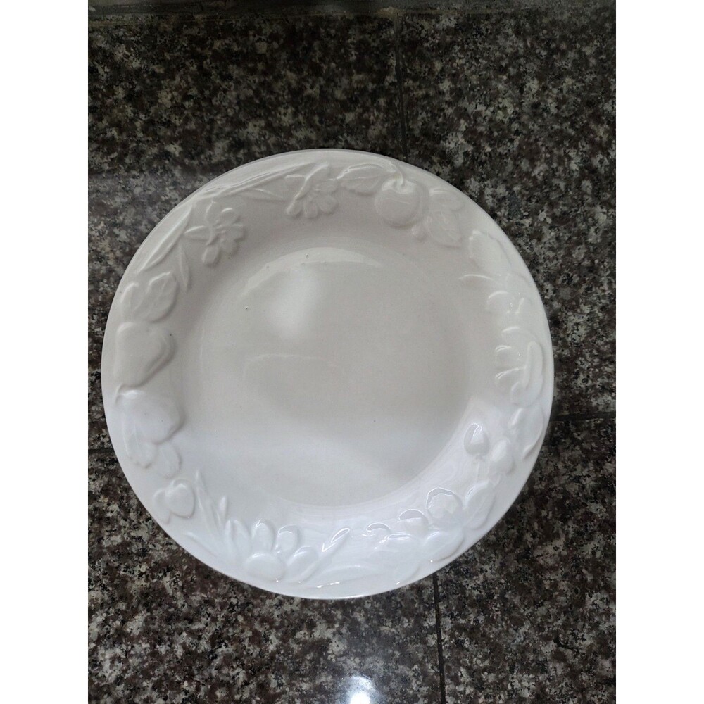 Harvest Moon by Citation Dinnerware Set ~ Embossed Fruit & Flowers ~ 8 Pieces